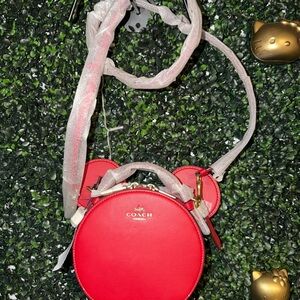 Disney Coach Red Mini Round Bag